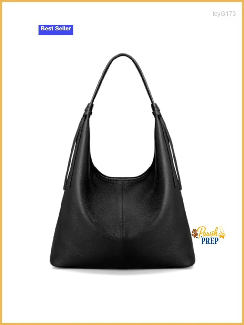 Genuine Leather Slouchy Hobo Bag Women Tassel Magnetic Closure Tote